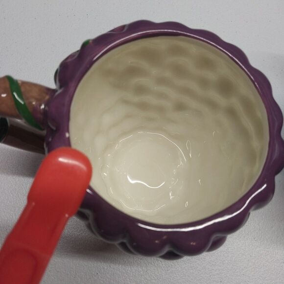 Vintage 99 Martha Stewart Large Grape Coffee Mugs Exclusive for MACY'S Bees Vine - Picture 11 of 13